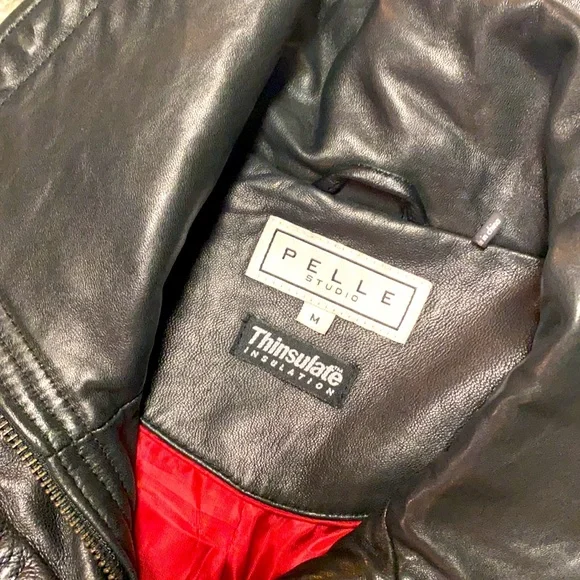 Vintage 90s Lined Belted Genuine Leather Jacket Trench Coat - Picture 2 of 8